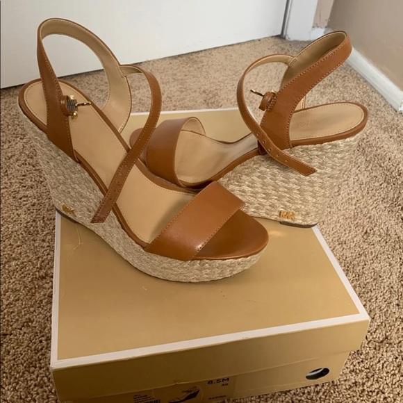 SOLD!!!!Michael Kors brown wedge sandal - Picture 3 of 3